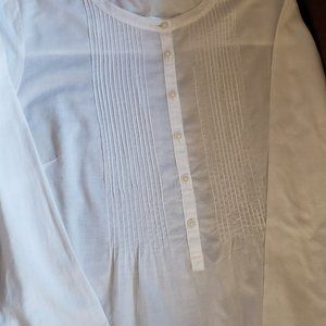 Crisp White Ladies Top, Loft size 10